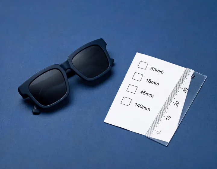 Square sunglasses men with fit and marking checklist